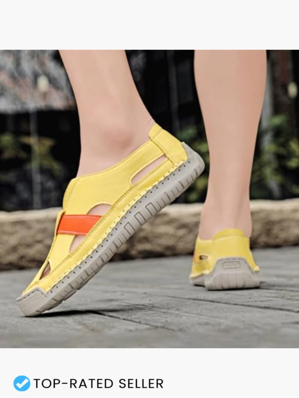 Slip-On Closed Toe Sandals Boho Gladiator Comfort Non-Slip Orthopedic Summer - Picture 3 of 7